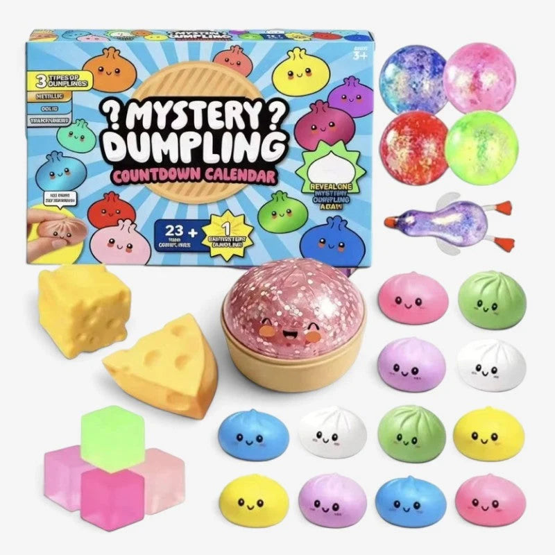 Advent Calendar Foam Dumpling Squishies Slow-Return Set of 24