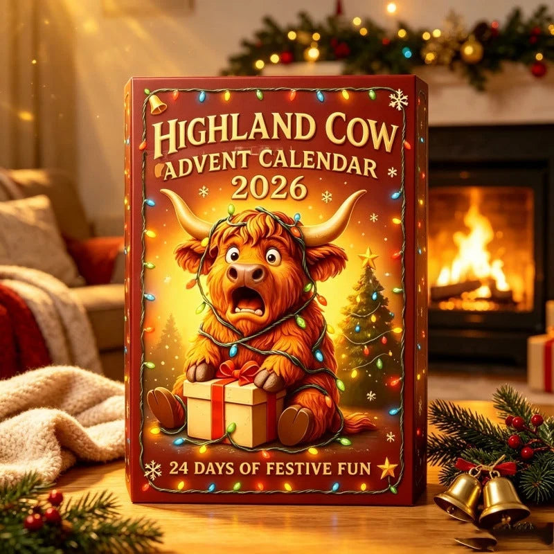 Advent Calendar Highland Cow 24 Resin Figurines