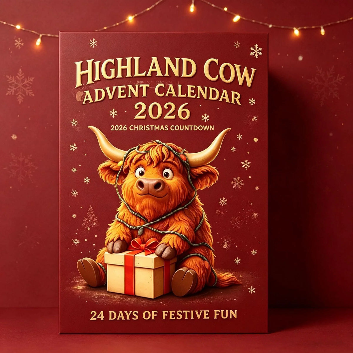 Advent Calendar Highland Cow 24 Resin Figurines