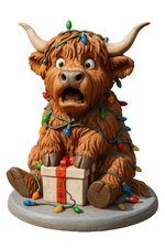 Advent Calendar Highland Cow 24 Resin Figurines