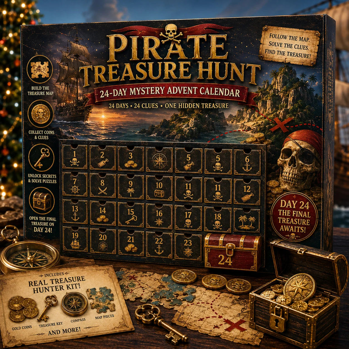 Advent Calendar Mystery Puzzle 24 Daily Clues Screen-Free