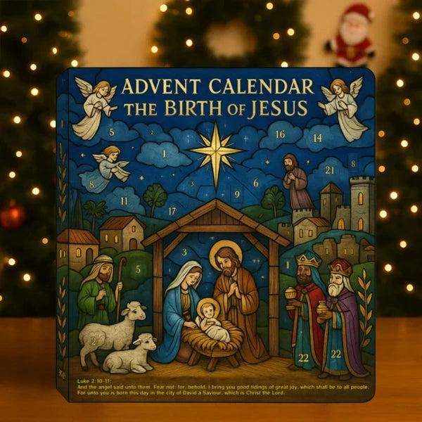 Advent Calendar Nativity Scene 24 Figures Reusable
