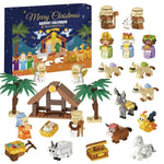 Advent Calendar Nativity Scene Building Bricks 24 Kits