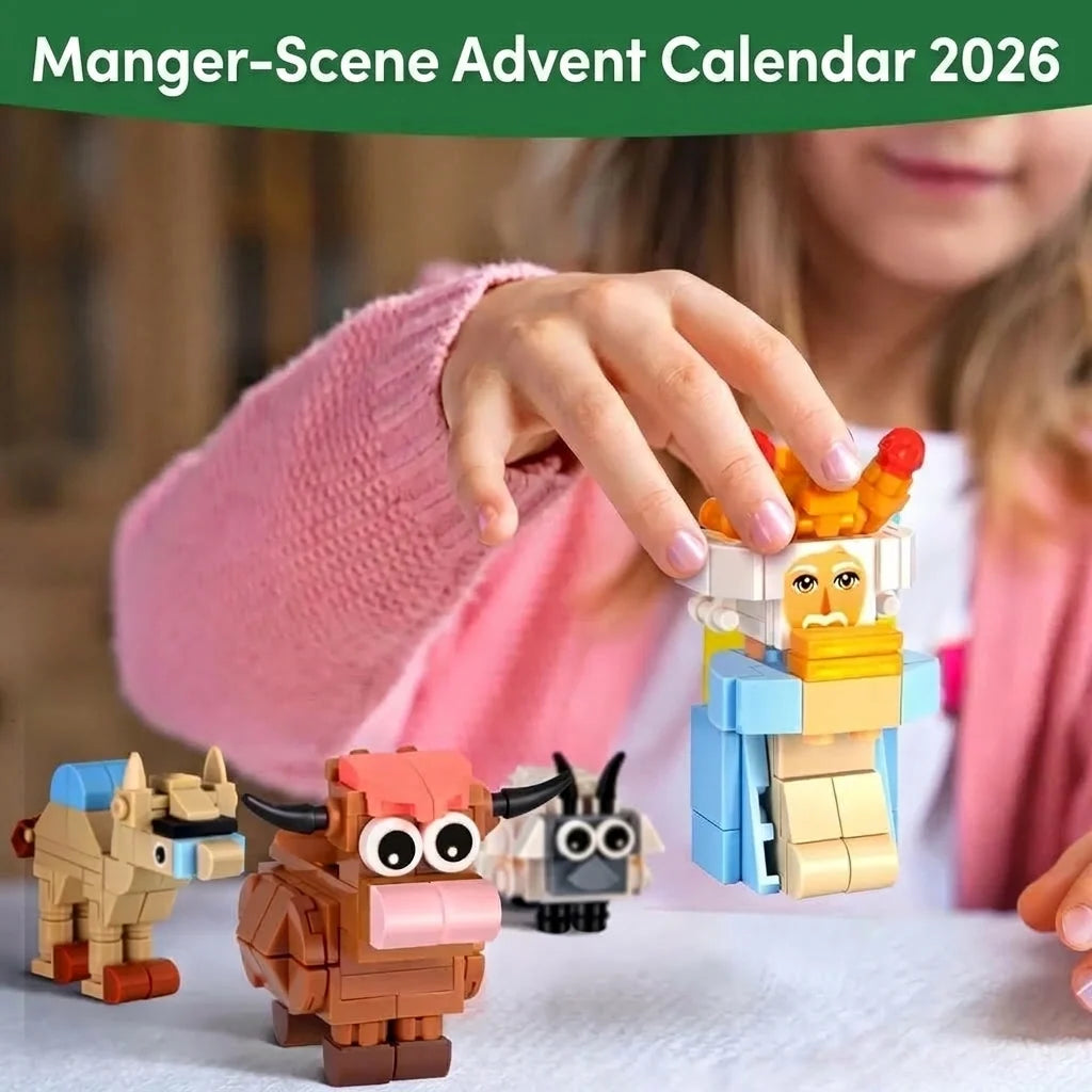 Advent Calendar Nativity Scene Building Bricks 24 Kits