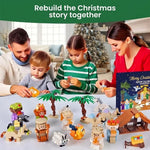 Advent Calendar Nativity Scene Building Bricks 24 Kits