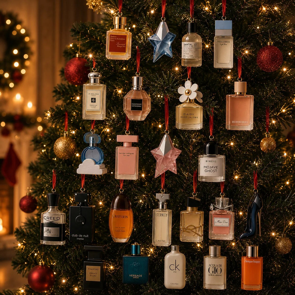 Advent Calendar Perfume Bottle Design 24-Day Countdown