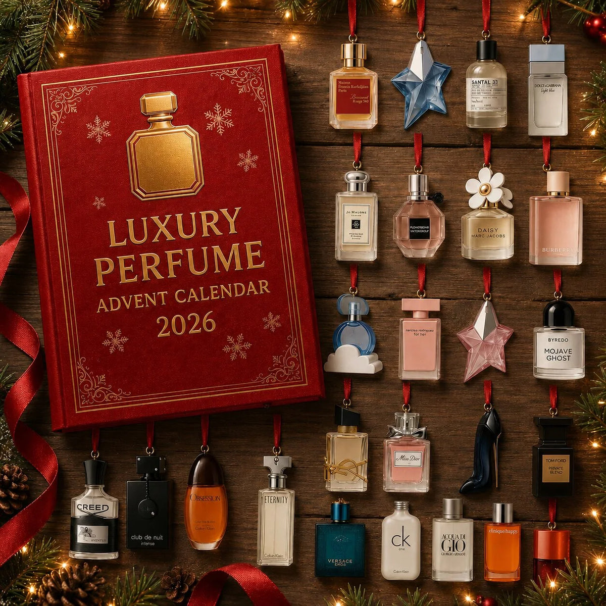Advent Calendar Perfume-Themed 24-Day Countdown With Bottle Designs
