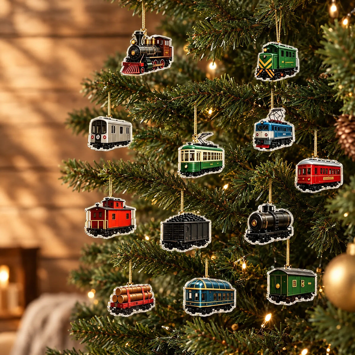Advent Calendar Railway Ornaments Set of 24
