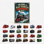 Advent Calendar Railway-Themed Acrylic Ornaments Set of 24
