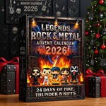 Advent Calendar Rock Icon Figures 24-Piece 3D PVC Set