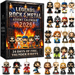 Advent Calendar Rock Icon Figures 24-Piece 3D PVC Set