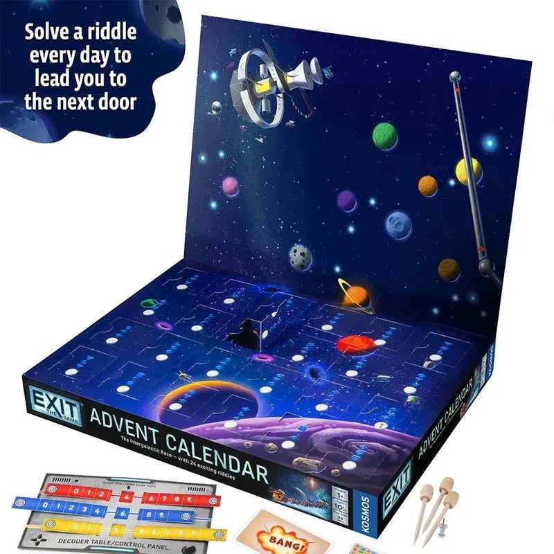 Advent Calendar Space-Themed 24-Day Screen-Free Puzzle Game