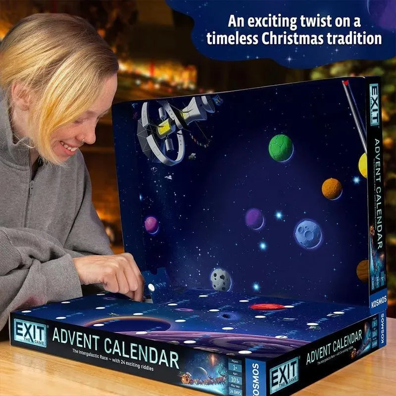 Advent Calendar Space-Themed 24-Day Screen-Free Puzzle Game