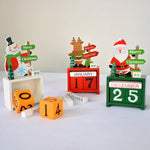 Advent Calendar Wooden Snowman Design 24 Compartments
