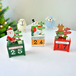 Advent Calendar Wooden Snowman Design 24 Compartments