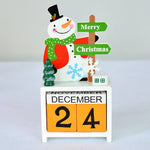 Advent Calendar Wooden Snowman Design 24 Compartments