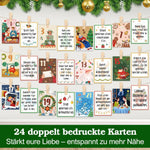 Advent Calendar for Couples 24 Double-Sided Activity Cards