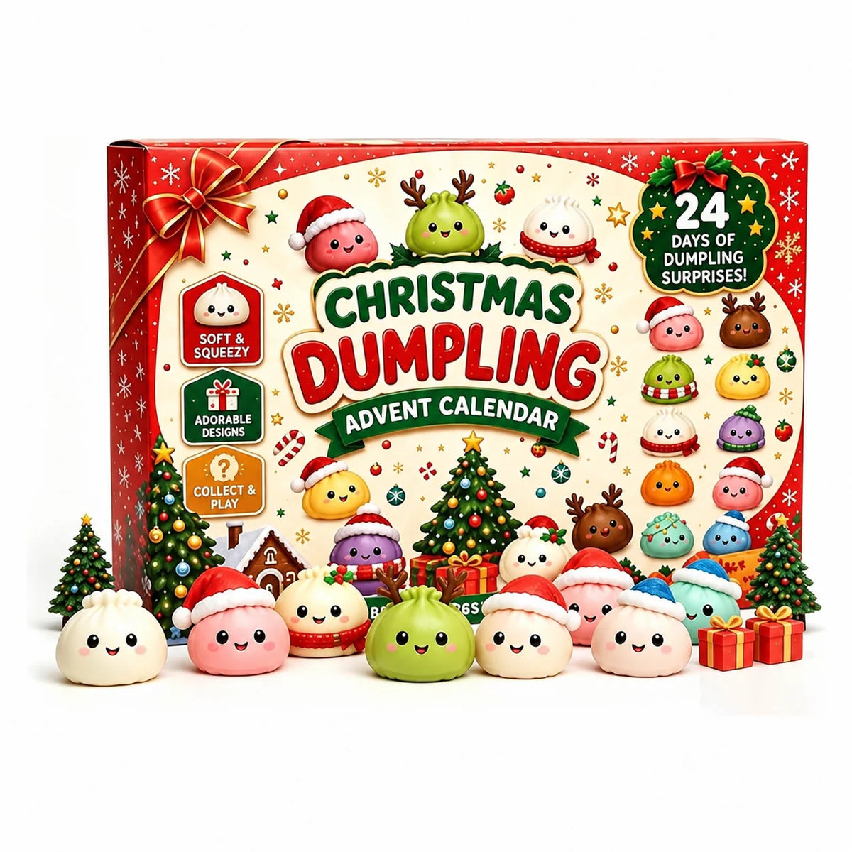Advent Calendar for Kids 24 Squishy Toy Surprises