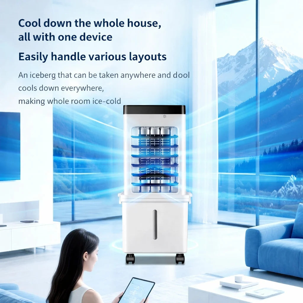 Air Cooler Portable Windowless 3-In-1 Cooling Humidifying & Purifying