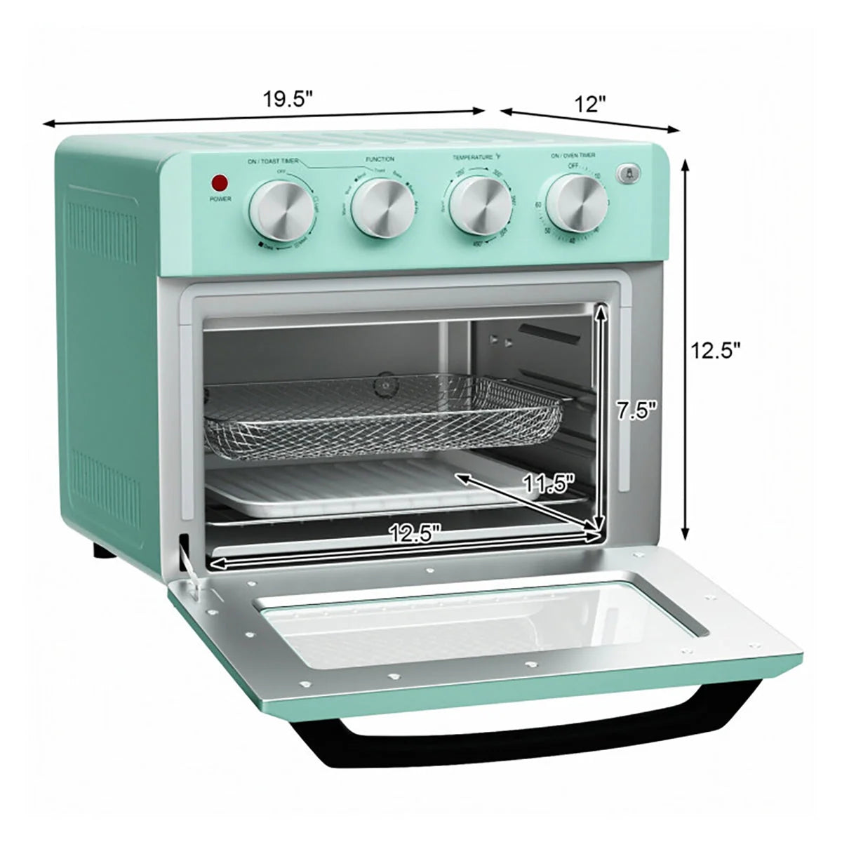 Air Fryer Toaster Oven 7-In-1 19-Quart Capacity Oil-Free Convection