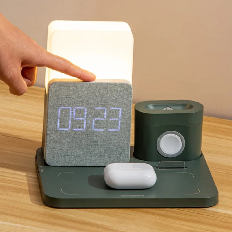 Alarm Clock Wireless Charging Night Light