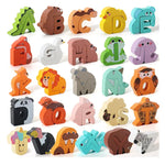 Alphabet Puzzle Wooden Animal-Shaped Letters Set of 26