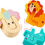 Alphabet Puzzle Wooden Animal-Shaped Letters Set of 26