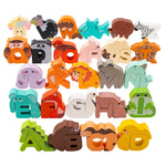 Alphabet Puzzle Wooden Animal-Shaped Letters Set of 26