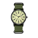 Analog Watch Woven Fabric Strap Day-Date Display