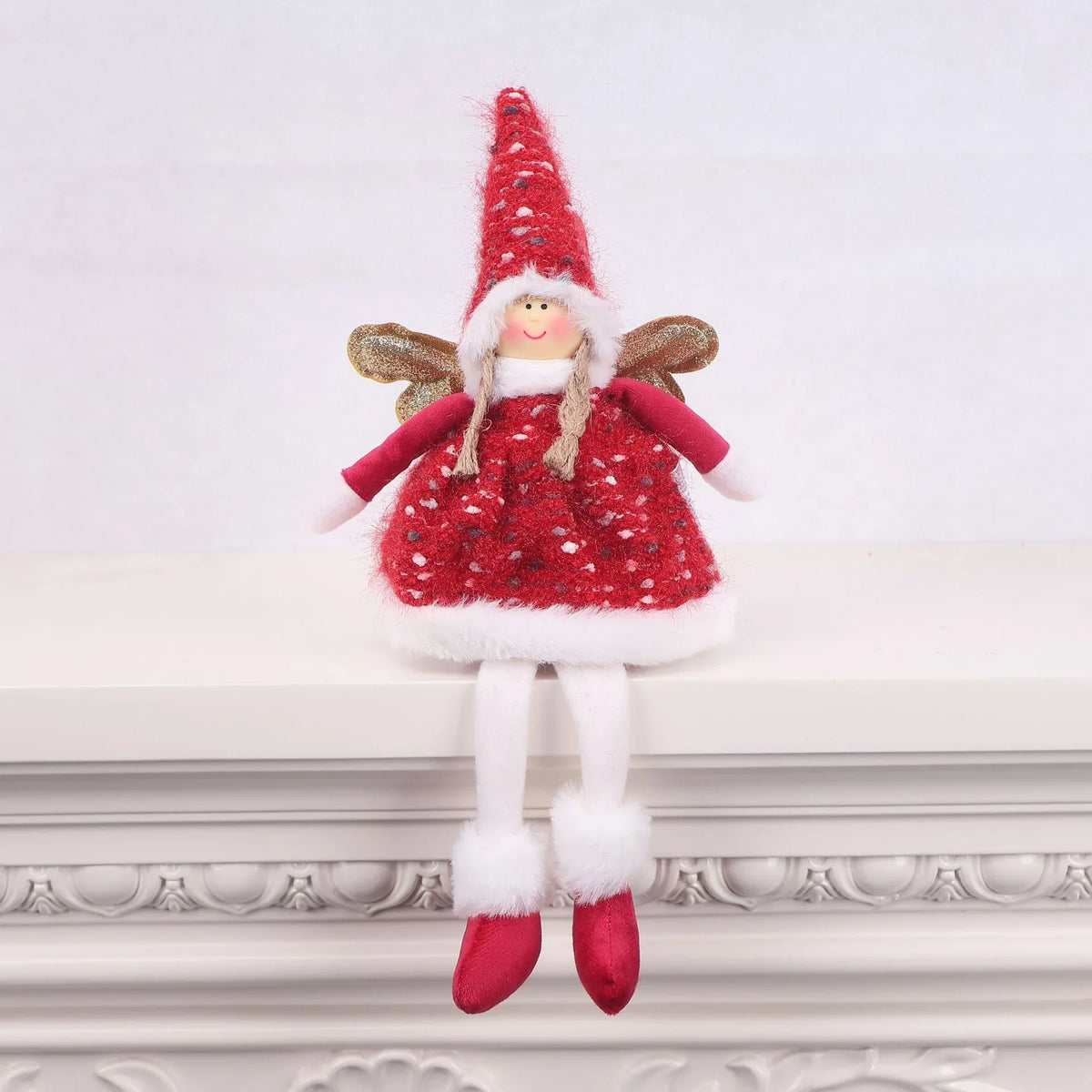 Angel Figurine Handmade Textile Shelf & Mantel Six Colors