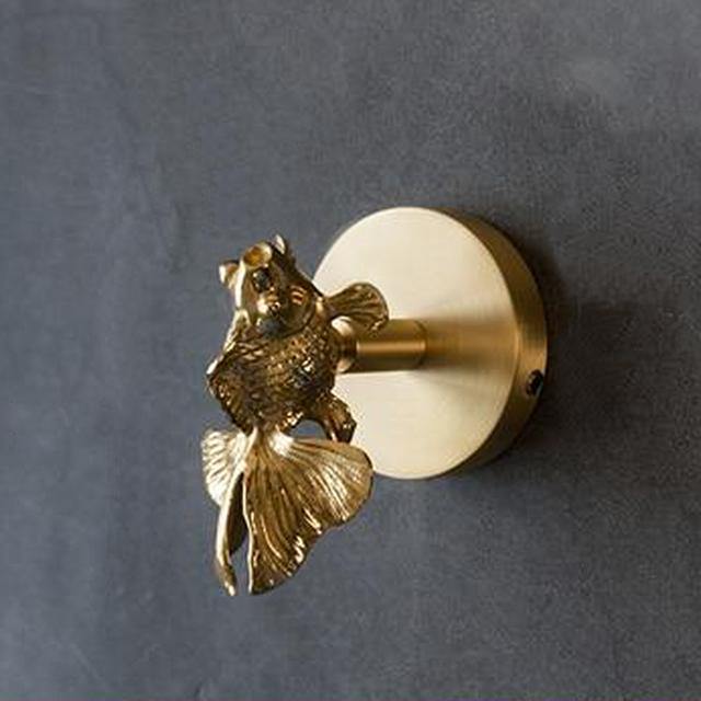 Animal Coat Hook Solid Brass Polished Gold Finish