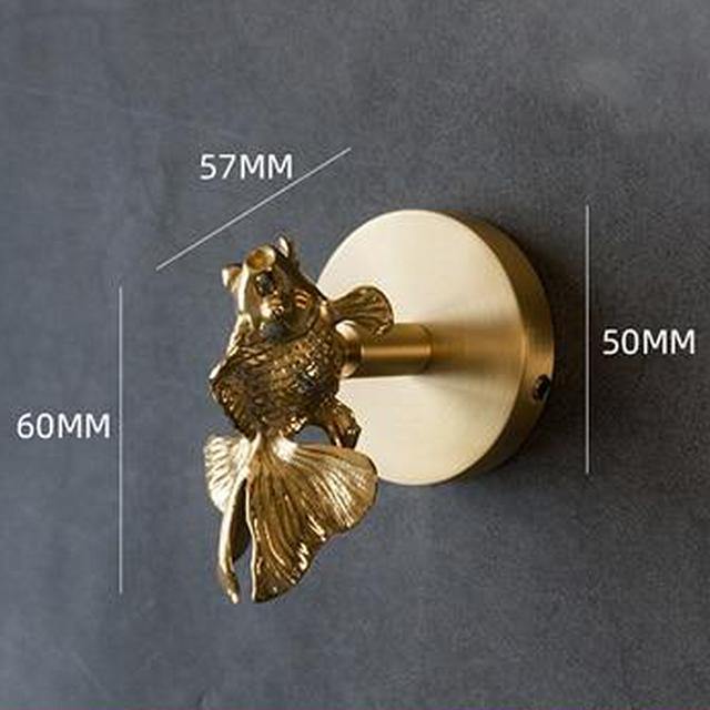 Animal Coat Hook Solid Brass Polished Gold Finish