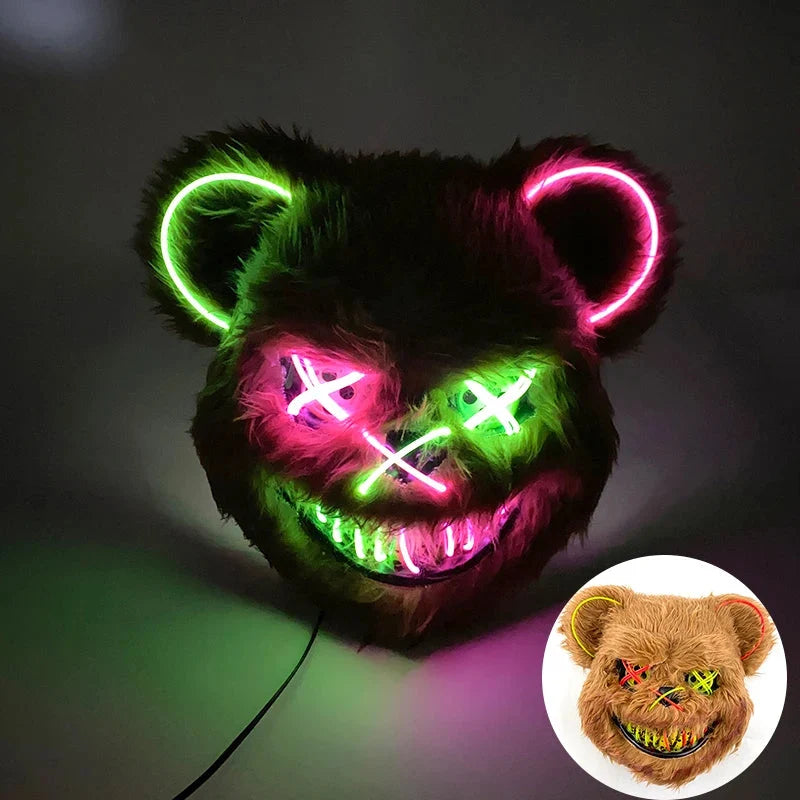 Animal Costume Mask Glowing LED Three Lighting Modes