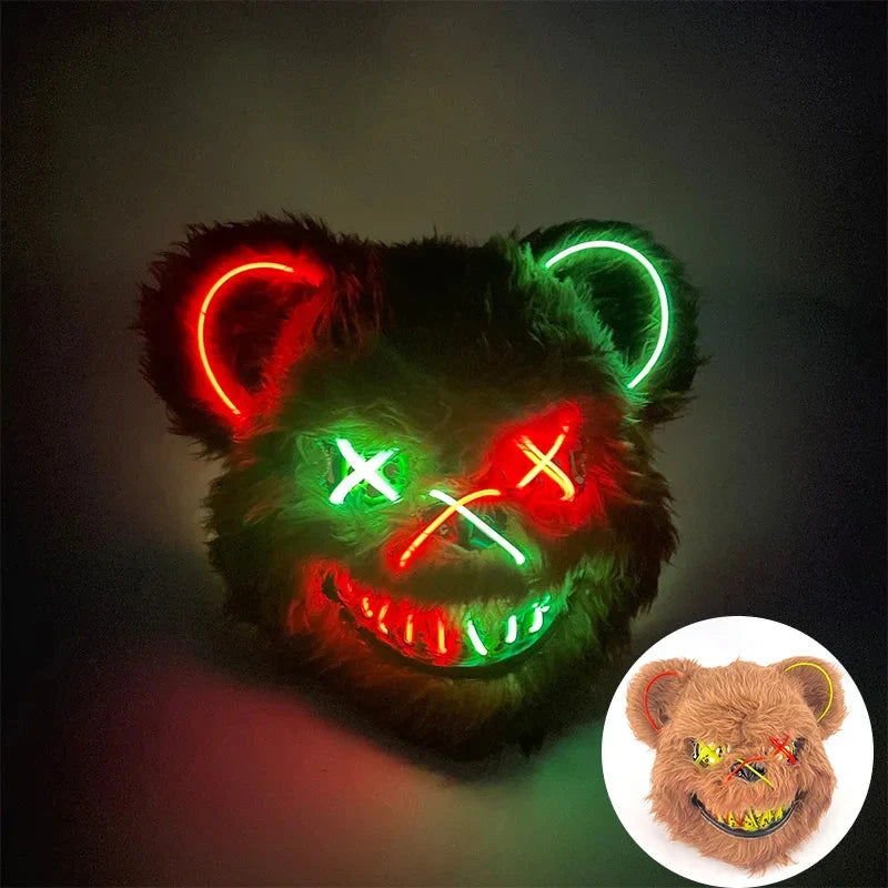 Animal Costume Mask Glowing LED Three Lighting Modes