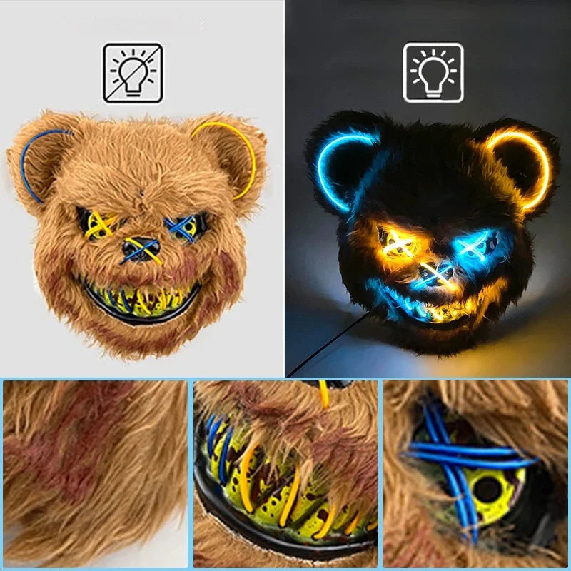 Animal Costume Mask Glowing LED Three Lighting Modes