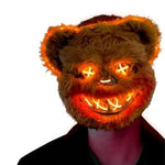 Animal Mask Glowing LED Eyes Battery-Powered Rabbit or Bear Design