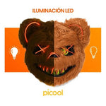 Animal Mask Glowing LED Eyes Battery-Powered Rabbit or Bear Design