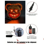Animal Mask Glowing LED Eyes Battery-Powered Rabbit or Bear Design