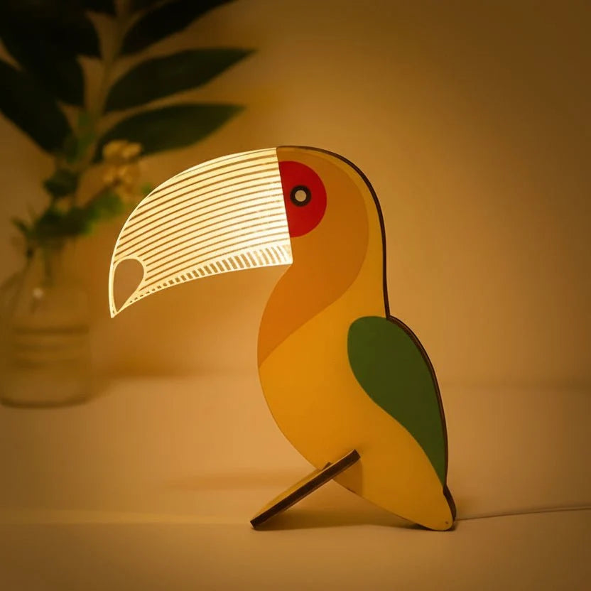 Animal Night Light Wooden LED USB Powered Soft Glow