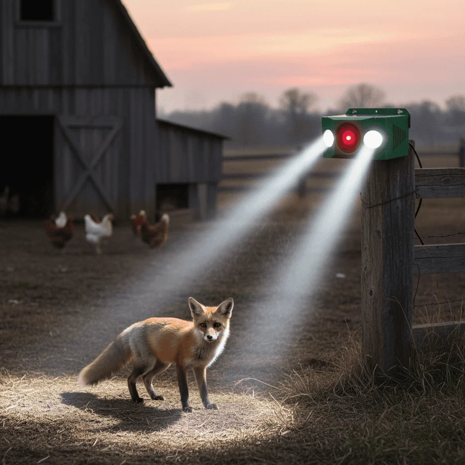Animal Repellent Solar-Powered Motion-Activated Lights & Alarm