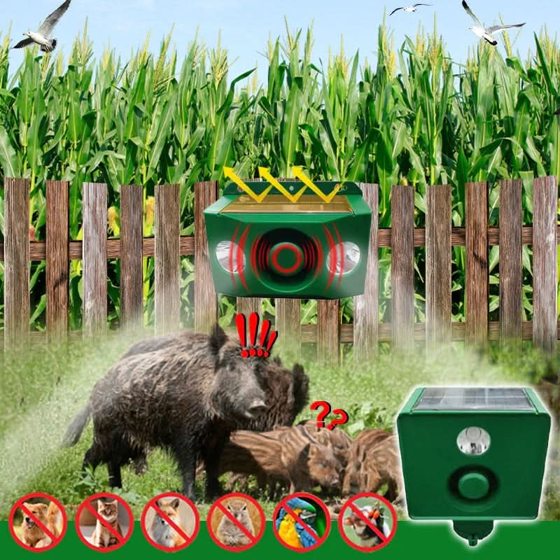 Animal Repellent Solar-Powered Motion-Activated Lights & Alarm