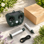 Animal Repeller Solar-Powered Ultrasonic PIR Motion Sensor
