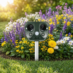 Animal Repeller Solar-Powered Ultrasonic PIR Motion Sensor