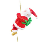 Animated Santa Figurine Climbing Motion Lights & Sound Battery-Powered