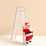 Animated Santa Figurine Climbing Motion Lights & Sound Battery-Powered
