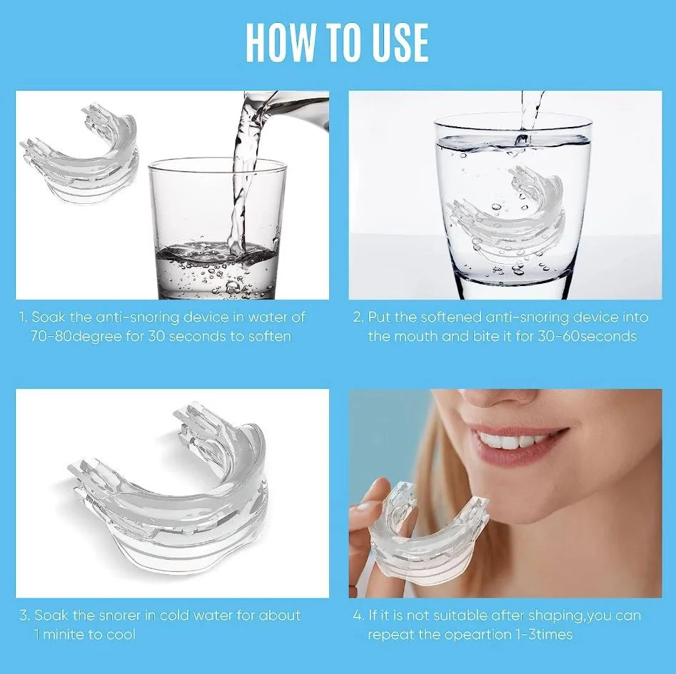 Anti-Snore Mouthpiece Adjustable Medical-Grade Silicone