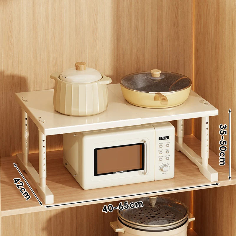 Appliance Storage Rack Expandable Width Adjustable Height Metal Frame