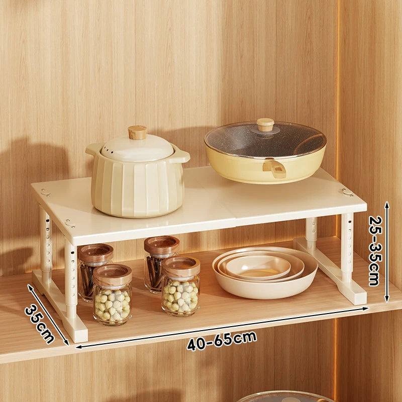 Appliance Storage Rack Expandable Width Adjustable Height Metal Frame