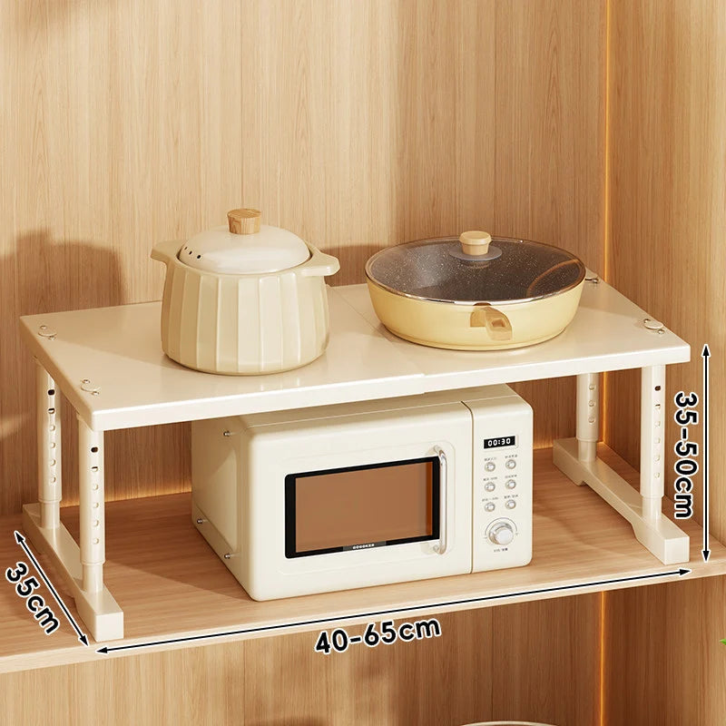 Appliance Storage Rack Expandable Width Adjustable Height Metal Frame