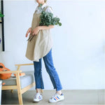 Apron Dress Cross-Back Fit Two Spacious Front Pockets Machine Washable